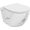 Mexen Lena WC-Schüssel Rimless mit absenkbarem Slim-Sitz, Duroplast, weißer Stein - 30224092