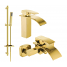 Mexen Aries DQ77 Badewannenset, gold - 744803DQ77-50