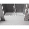 Mexen Velar Duo Duschabtrennung 2-teilig verschiebbar 190 x 150 cm, transparent, weiß - 896-190-000-02-20