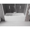 Mexen Velar Duo Duschabtrennung 2-teilig verschiebbar 190 x 150 cm, transparent, weiß - 896-190-000-02-20