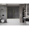 Mexen Velar Duo Wannenschutz 2-flügelig verschiebbar 190 x 150 cm, transparent, gebürstet Gold - 896-190-000-02-55