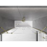 Mexen Velar Duo Wannenschutz 2-flügelig verschiebbar 190 x 150 cm, transparent, gebürstet Gold - 896-190-000-02-55