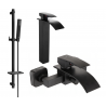 Mexen Aries DQ77 Badewannenset, schwarz - 744813DQ77-70