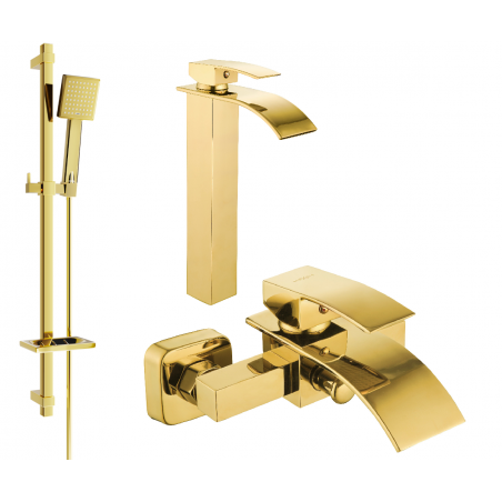 Mexen Aries DQ45 Wannen-Set, gold - 744813DQ45-50