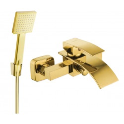 Mexen Aries R45 Wannenbatterie mit Brausegarnitur, Gold - 74483R45-50