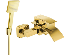 Mexen Aries R45 Badewannenarmatur mit Duschset, Gold - 74483R45-50