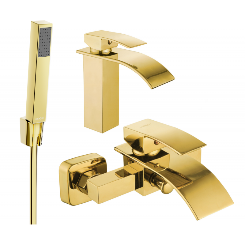 Mexen Aries R77 Badezimmerset, gold - 744803R77-50
