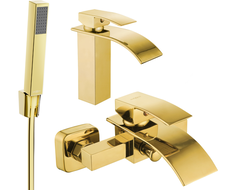 Mexen Aries R77 Badezimmerset, gold - 744803R77-50
