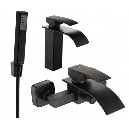 Mexen Aries R77 Badeset, schwarz - 744803R77-70