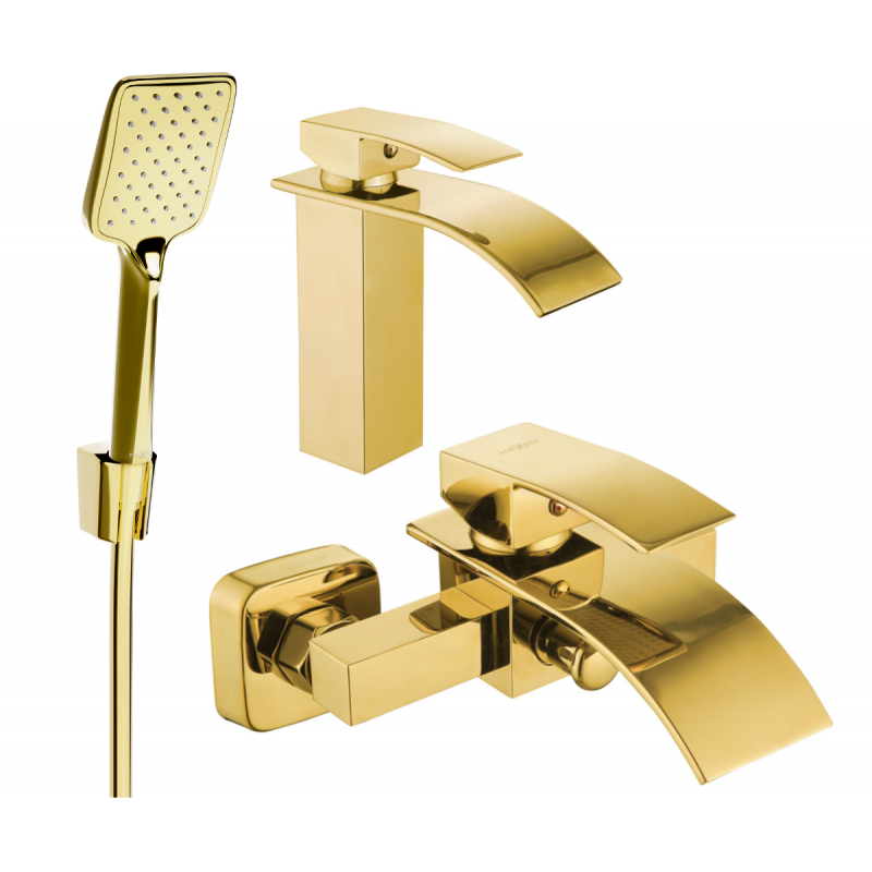 Mexen Aries R62 Badezimmerset, gold - 744803R62-50