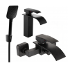 Mexen Aries R62 Badezimmerset, schwarz - 744803R62-70