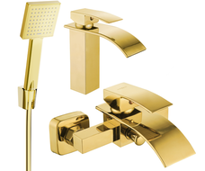 Mexen Aries R45 Badewannen-Set, golden - 744803R45-50