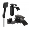 Mexen Aries R45 Wannenset, schwarz - 744803R45-70