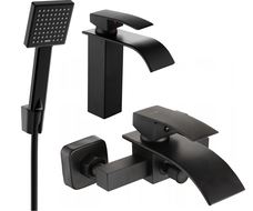 Mexen Aries R45 Wannenset, schwarz - 744803R45-70