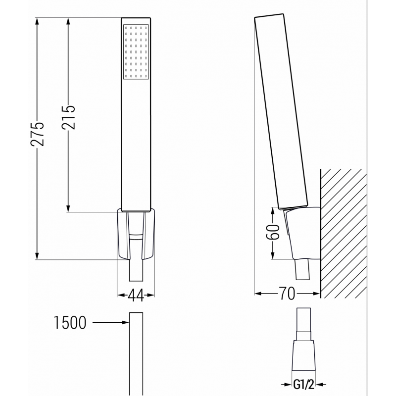 Mexen Aries R77 Badewannenset, schwarz - 744813R77-70