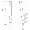 Mexen Aries R77 Badewannenset, schwarz - 744813R77-70