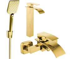 Mexen Aries R62 Badewannenset, Gold - 744813R62-50