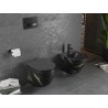 Mexen Lena WC-Schüssel Rimless mit Soft-Close-Slim-Sitz, Duroplast, schwarzer Stein - 30224098