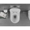 Mexen Lena WC-Schüssel Rimless mit langsam absenkendem, schlankem Deckel, Duroplast, weißer Terrazzo-Stein - 30224096