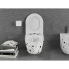 Mexen Lena WC-Schüssel Rimless mit langsam absenkendem, schlankem Deckel, Duroplast, weißer Terrazzo-Stein - 30224096