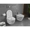 Mexen Lena WC-Schüssel Rimless mit softclose Slim-Sitz, Duroplast, weiß/schwarz Muster - 30224095