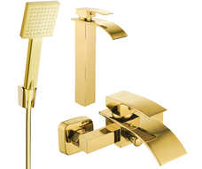 Mexen Aries R45 Badezimmerset, Gold - 744813R45-50
