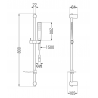 Mexen Axel DF72 Badewannen-Set, Chrom - 73803DF72-00