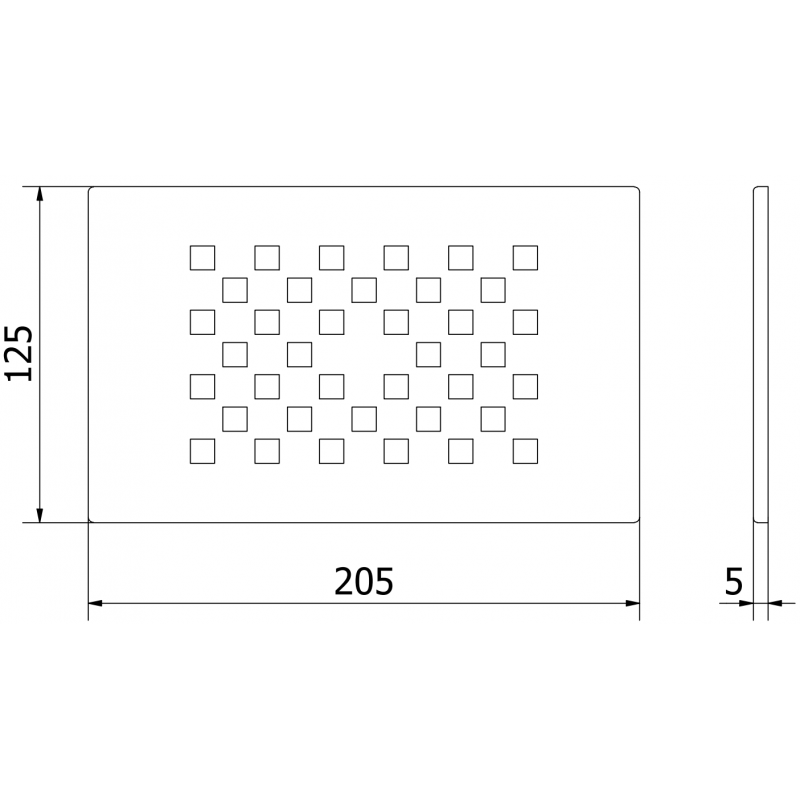 Mexen Hugo Verkleidung für Duschwanne, Inox - 42910001