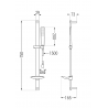 Mexen Axel DB72 Badewannenset, schwarz - 73803DB72-70