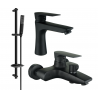 Mexen Axel DB72 Badewannenset, schwarz - 73803DB72-70