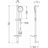Mexen Axel DB40 Badewannen-Set, schwarz - 73803DB40-70