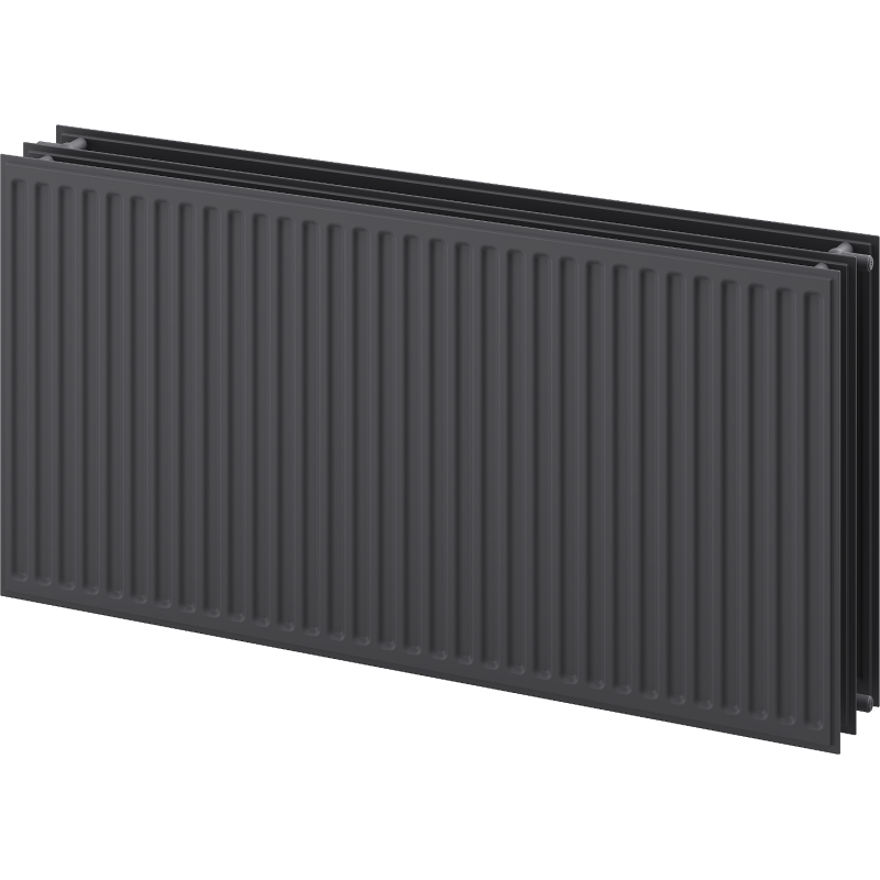 Mexen CH30 Hygiene Flachheizkörper 300 x 2000 mm, seitlicher Anschluss, 1744 W, Anthrazit - W430H-030-200-66