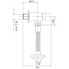 Mexen Spülventil für Urinal, Chrom - 371500