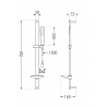 Mexen Axel DB72 Badewannen-Set, schwarz - 73813DB72-70