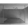 Mexen Kioto freistehende Duschwand 160 x 200 cm, schwarzer Rahmen 8 mm, Chrom - 800-160-002-01-70