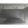 Mexen Kioto Freistehende Duschwand 150 x 200 cm, schwarzes Gitter 8 mm, gold - 800-150-002-50-77