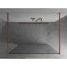 Mexen Kioto freistehende Duschwand 105 x 200 cm, transparent 8 mm, Roségold - 800-105-002-60-00