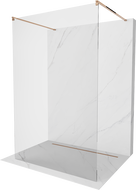 Mexen Kioto freistehende Duschwand 105 x 200 cm, transparent 8 mm, Roségold - 800-105-002-60-00