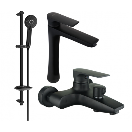 Mexen Axel DB40 Badezimmer-Set, schwarz - 73813DB40-70