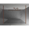 Mexen Kioto freistehende Duschwand 155 x 200 cm, transparent 8 mm, Roségold - 800-155-002-60-00