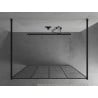Mexen Kioto Freistehende Duschwand 150 x 200 cm, schwarzes Gitter 8 mm, schwarz - 800-150-002-70-77