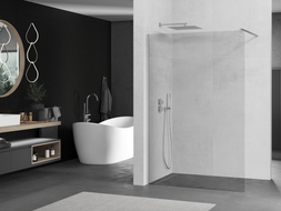 Mexen Kioto Duschwand Walk-in 95 x 200 cm, transparent 8 mm, Chrom - 800-095-101-01-00