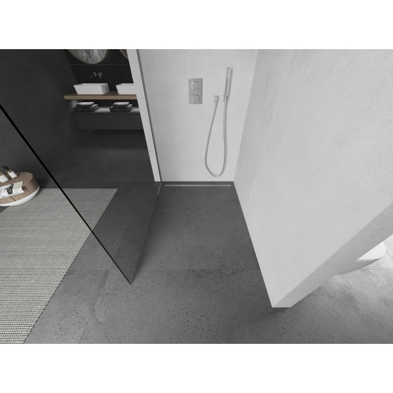 Mexen Kioto Duschwand Walk-in 145 x 200 cm, transparent 8 mm, Chrom - 800-145-101-01-00