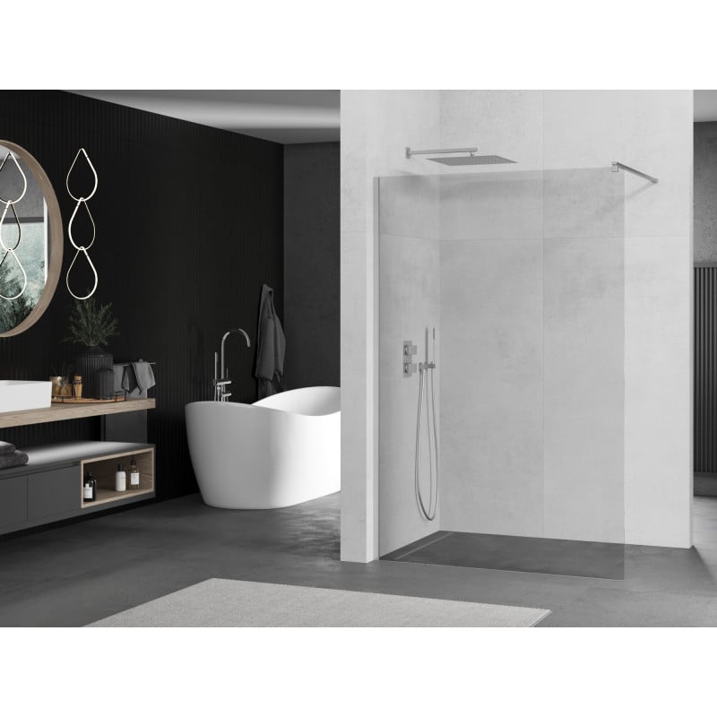 Mexen Kioto Duschwand Walk-in 170 x 200 cm, transparent 8 mm, Chrom - 800-170-101-01-00