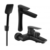 Mexen Axel R62 Badewannen-Set, schwarz - 73813R62-70