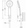 Mexen Axel R40 Badewannen-Set, schwarz - 73813R40-70