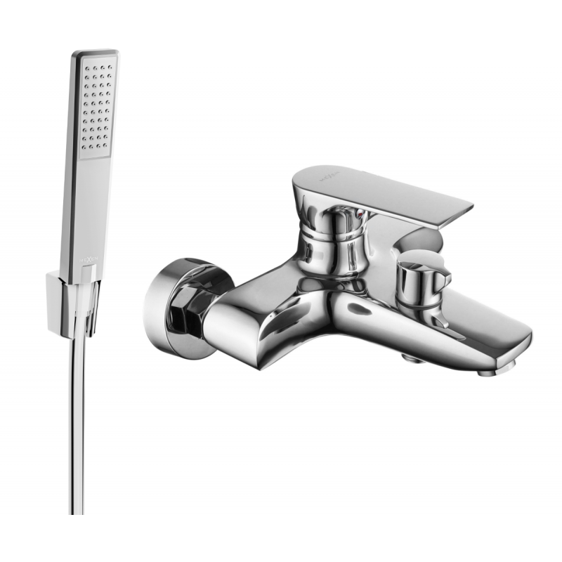 Mexen Axel R72 Badewannenarmatur mit Duschset, Chrom - 7383R72-00