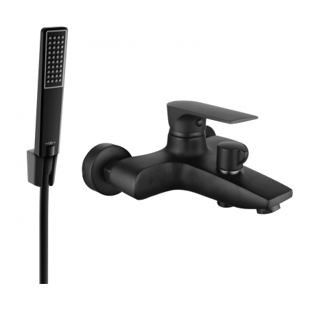 Mexen Axel R72 Badewannenarmatur mit Duschset, schwarz - 7383R72-70