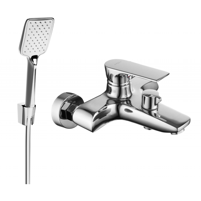 Mexen Axel R62 Badewannenarmatur mit Duschset, Chrom - 7383R62-00