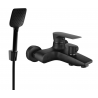 Mexen Axel R62 Badewannenarmatur mit Duschset, schwarz - 7383R62-70